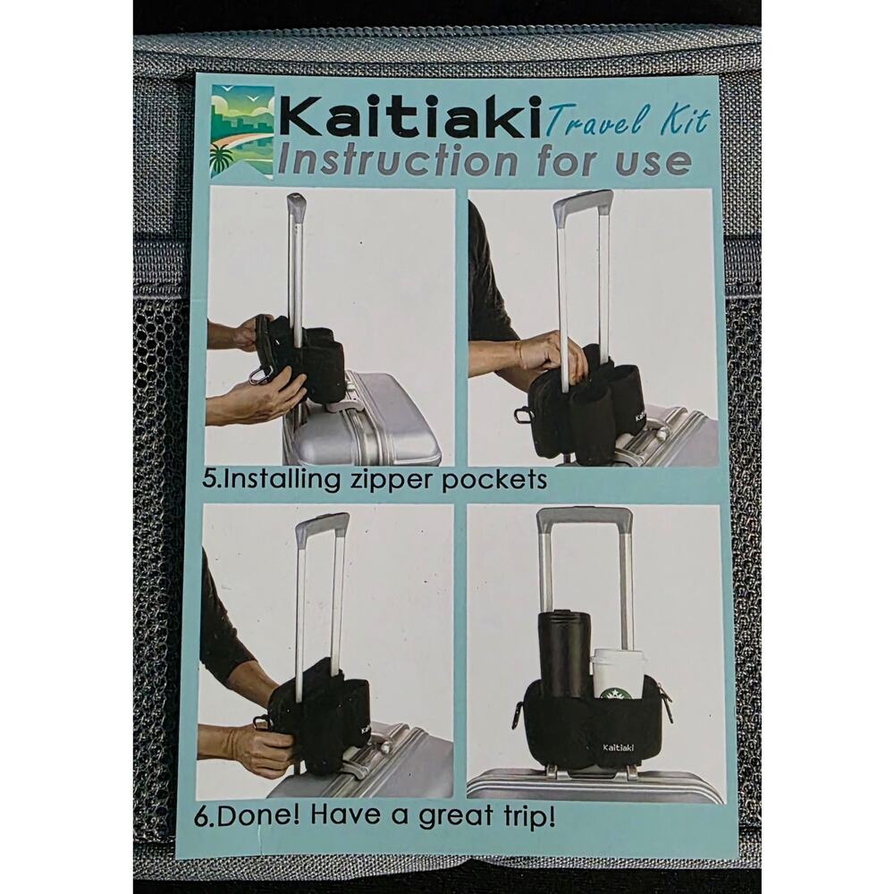 Kaitiaki Travel‎ Kit Luggage Handle Cup Holder NWT